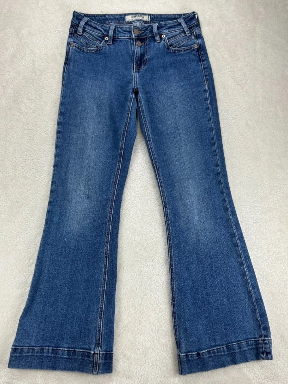 Rock &‎ Roll Bootcut Jeans Womens W26 L32 Blue Denim Mid Rise Trouser Stretch